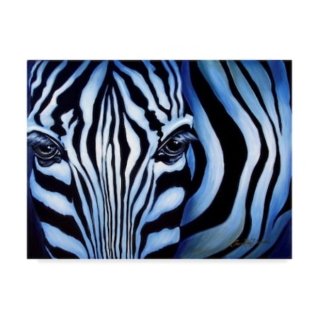 Cherie Roe Dirksen 'Blue Zebra' Canvas Art,24x32